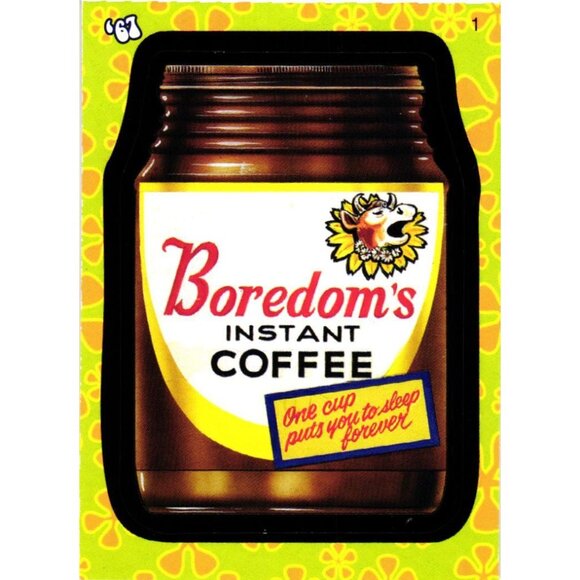 2008 Topps Wacky Pack Flashback To '67 Card #1 Boredoms Sticker Die Cut - Picture 3 of 6